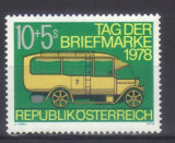 AUSTRIA 1978, Ziua marcii postale, Masina de posta, serie neuzata, MNH, Transporturi, Nestampilat