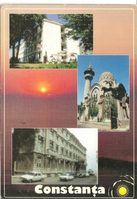 CPI (B3296) CONSTANTA. MOZAIC, HOTEL PALACE, HOTEL TIBOTOUR, PUBLIROM, CIRCULATA, 1996, STAMPILE, TIMBRU foto