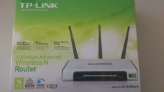 TP-LINK ROUTER 4 PORTURI WIRELESS 300MBPS 3T3R TP-WR940N 3 ANTENE FIXE foto