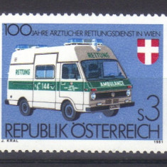 AUSTRIA 1981, Ambulanta, serie neuzata, MNH