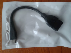 Cablu OTG USB-MICROUSB, noi, in tipla foto