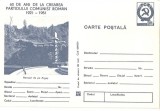 CPI (B3359) CARTE POSTALA. BARAJUL DE PE ARGES, NECIRCULATA, ALBASTRU, 60 DE ANI DE LA CREAREA PARTIDULUI COMUNIST ROMAN 1921-1981, Fotografie