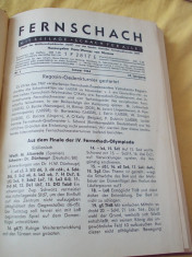 REVISTA SAH IN LIMBA GERMANA Fernschach. Mit Beilage Schach ANUL 1964 foto