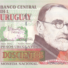 Bancnota Uruguay 200 Pesos Uruguayos 2000 - P77b UNC (mai rara)