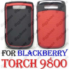 Blackberry Torch 9800 husa rosie negru originala foto
