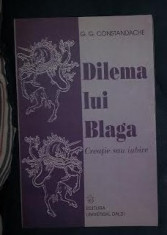 G. G. Costandache DILEMA LUI BLAGA foto