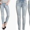 H&amp;M , BLUGI femei albastru degrade, SKINNY LOW WAIST FIT. stramti elastici. Marime TOATE. OUTLET Arad. Produse noi cu etichete/superpret.