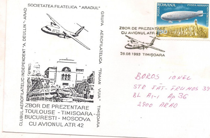 plic ocazional -ZBOR DE PREZENTARE CU AVIONUL ATR 42 28-08-1993