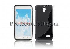 Husa protectie gel TPU seria S-LINE ALCATEL One Touch Idol ( 6030 ) Orange San Remo ! Bonus: Folie Protectie Blue Star ! foto