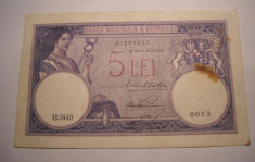 5 lei 1928 Superba foto