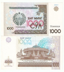 UZBEKISTAN 1.000 SUM / 2001. aUNC. foto