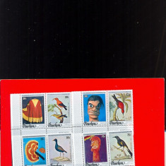 ST-15=PENHRYN 1978 Pasari Serie de 8 timbre MNH