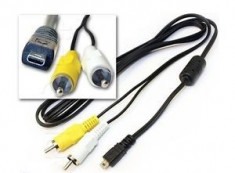 CABLU Camera AV Cable 8 pin for Panasonic, Olympus, Nikon, Minolta, Sony, FUJI, Pentax foto