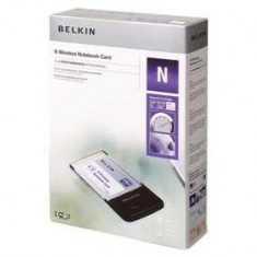 Placa retea Wireless CardBus PC Card PCMCIA Belkin N Wireless Notebook Card Network adapter - PCMCIA CardBus (F5D8013ED) foto