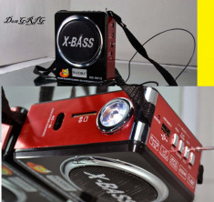 BOXA portabila10 W cu mp3(slot usb/card)+microfon+lanterna foto