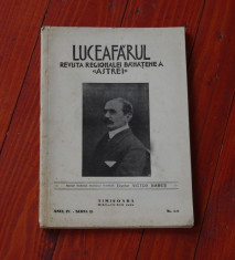 Luceafarul - Revista Regionalei Banatene a Astrei - Timisoara 1938 - anul IV - seria II - nr 5 - 6 - nr pentru Victor Babes foto