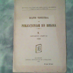 Buletin trimestrial al publicatiilor din Romania-nr 1-Ianuarie-Martie 1928