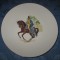 Platou portelan vechi cu militar Husar West Germany-25 cm.