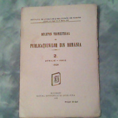 Buletin trimestrial al publicatiilor din Romania-nr 2-Aprilie-Iunie 1928