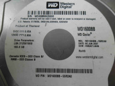 Hard Disk HDD 160GB Western Digital WD1600BB-55RDA0 ATA IDE - DEFECT foto