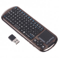 Tastatura wireless mini cu touchpad si telecomanda IR foto