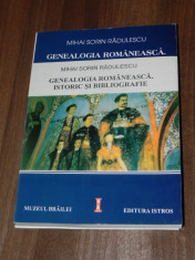 MIHAI SORIN RADULESCU - GENEALOGIA ROMANEASCA. ISTORIC SI BIBLIOGRAFIE. CONTINE SCHEME GENEALOGICE.carte noua foto