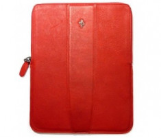 Husa TABLETA Ferrari Sleeve Leather Cu Fermoar Feslipre Red compatibil APPLE Ipad, Ipad 2, Ipad 3, Ipad 4 Retina ROSIE foto