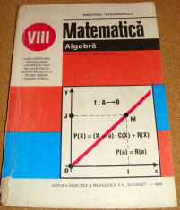 ALGEBRA - manual clasa a VIII a foto