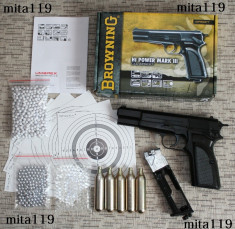 Pistol UMAREX aer comprimat CO2 airsoft 6mm - 160 m/s NOU + bile + capsule + tinte foto