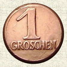 JETON 1 GROSCHEN_PROSIT NEUJAHR, token Austria, impecabil foto