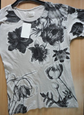 Tricou ZARA Imprimeu Floral Mar.S foto