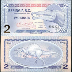 BERINGIA- 2 DINARI 2012-POLYMER- UNC!! foto