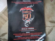 afis formatia phoenix concertul aniversar 50 ani poster foto