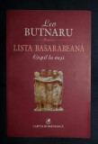 Leo Butnaru LISTA BASARABEANA Copil la rusi Memorii Ed. Cartea Romaneasca 2009