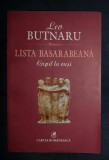 Leo Butnaru LISTA BASARABEANA Copil la rusi Memorii Ed. Cartea Romaneasca 2009