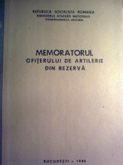 Memoratorul ofiterului de artilerie din rezerva foto