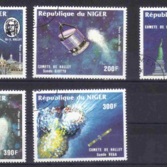 Niger 1985, Cosmos - Cometa Halley, serie completa stampilata