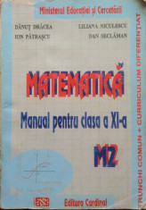 MATEMATICA MANUAL PENTRU CLASA A XI-A M2 - Danut Dracea, Liliana Niculescu, Ion Patrascu, Dan Seclaman foto