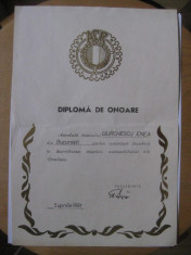 DIPLOMA DE ONOARE ACR foto