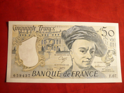 Bancnota 50 Fr.1991 ,serie F.67 Franta ,cal.NC , cota 75 $ foto