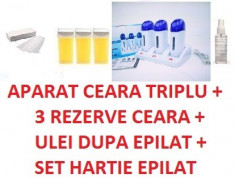 APARAT / INCALZITOR CEARA TRIPLU 3 - KIT EPILARE - SET EPILAT - 3 foto