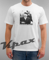 Tricou pt nostalgici Ceausescu Romanian Mafia comic parodie Bumbac 100% idee cadou foto