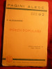V.Alecsandri - Poezii Populare -Ed. ingrijita de I.Pillat 1943, Alta editura