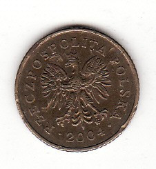 Polonia 1 grosz 2004