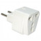 Adaptor Priza cu 3 PINI EU la UK model Europa la model Anglia Incarcator CALITATE PREMIUM SOLID ALB - NOU