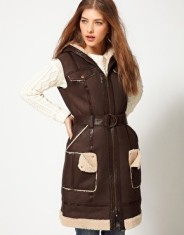 vesta FREESOUL cojoc blana de oaie naturala, S piele pe exterior! 534 euro in magazin! foto