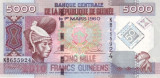 Republica Guineea 5000 francs 2010 UNC, comemorativa, 30 roni, Africa