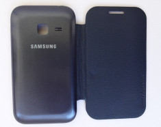Husa Samsung Galaxy Ace Duos S6802 Flip Cover Albastru !!! Folie protectie CADOU !!! foto