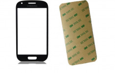 Geam sticla + Adeziv dubluadeziv banda lipici geam touchscreen geam fata sticla digitizer touch screen Samsung I8190 Galaxy S III mini SIII S 3 S3 foto