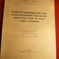 G.A.Petresco- Regimul Juridic al Legilor de Asanare a Datoriilor Agricole -Romania 1936